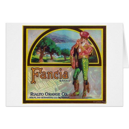 Fancia Brand Citrus Crate Label (Front Horizontal)