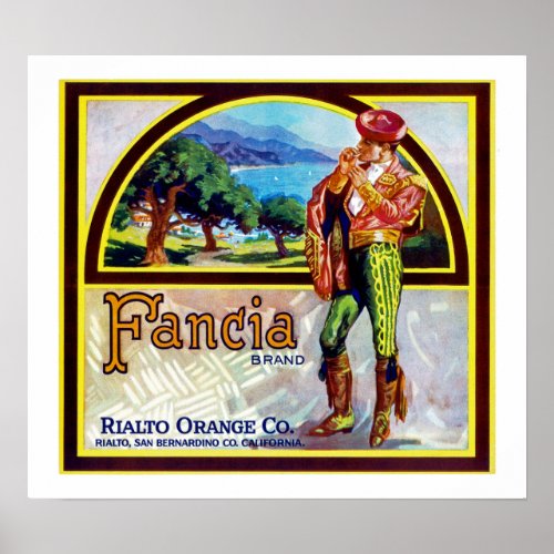 Fancia Oranges Poster