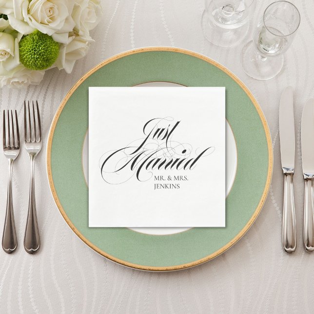 Fanciest Just Married Reception  Napkins (Creator Uploaded)