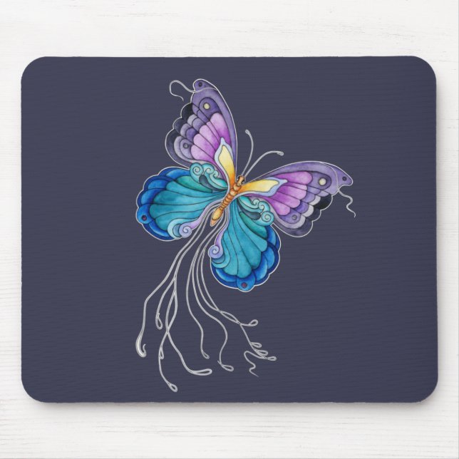 Fanciful Butterfly Mouse Pad (Front)