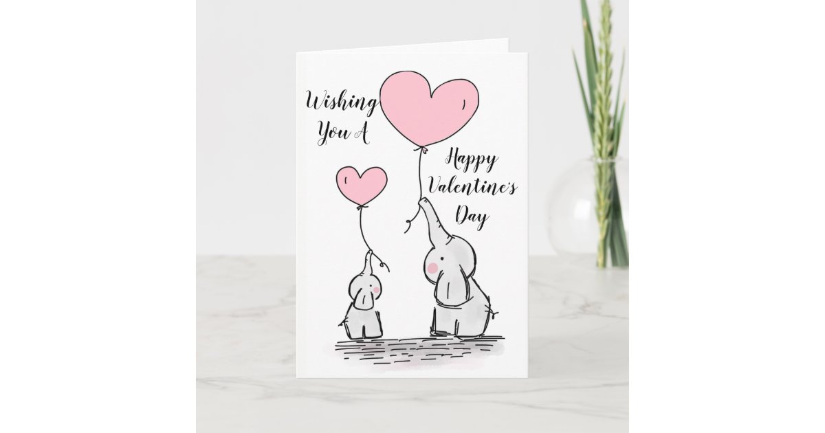 ReelFun Valentines Day Sparkle Glitter Elephant with Heart