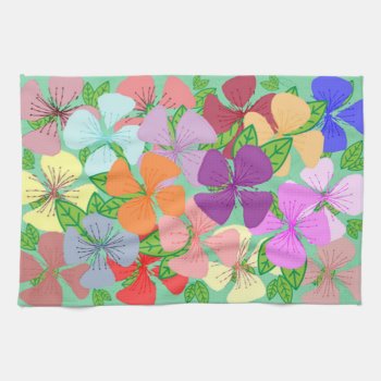 Fanciful Floral Towel by gueswhooriginals at Zazzle