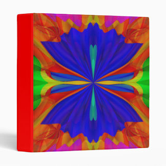 Fanciful Flower 3 Ring Binder