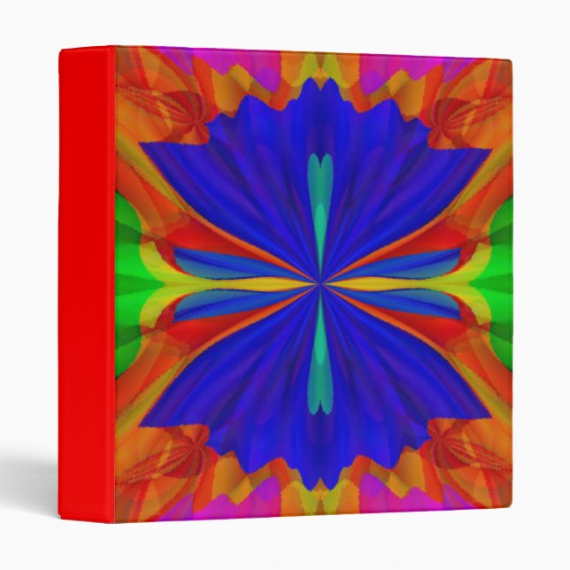 Fanciful Flower 3 Ring Binder (Front/Spine)