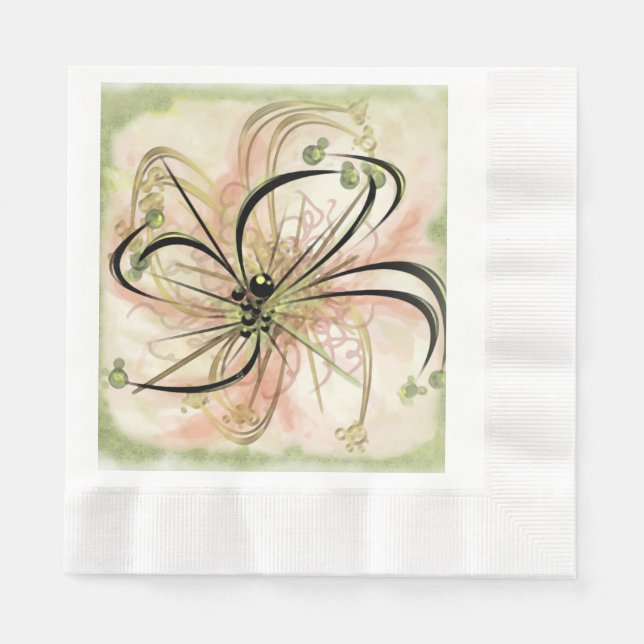 Fanciful Flower Napkins (Front)