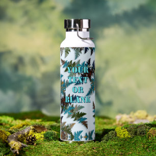 Fanciful Fractal Arctic Camouflage Water Bottle