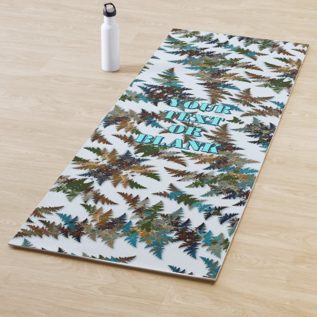Fanciful Fractal Arctic Camouflage Yoga Mat (In Situ)