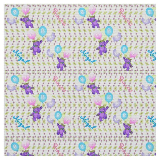 Fanciful Happy Balloon Bears Fabric