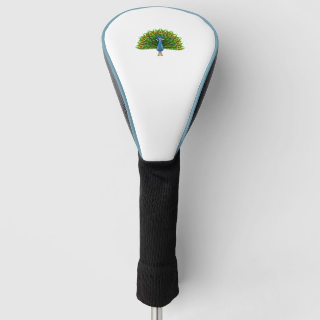 Fanciful Peacock Golf Driver Cover (Front)