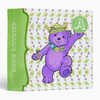 Fanciful Purple Bear Personalized