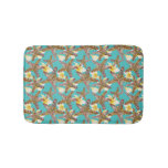 Fanciful Starfish Pattern Bathroom Mat