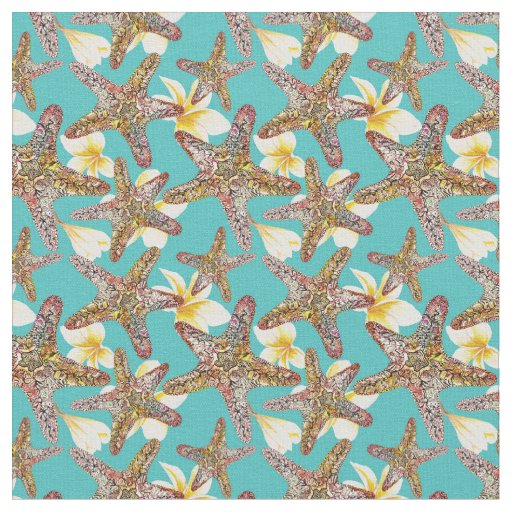 Fanciful Starfish Pattern Fabric