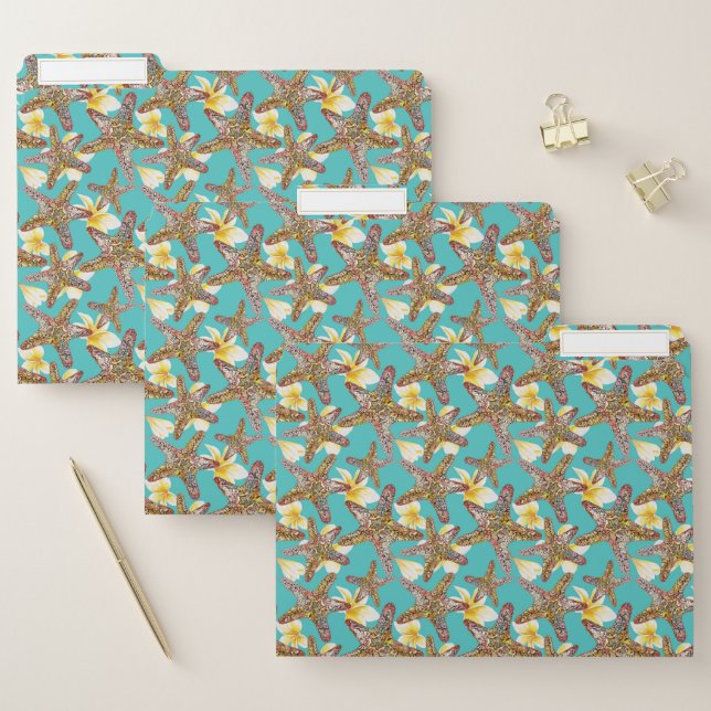 Fanciful Starfish Pattern File Folder (Set)
