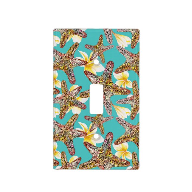 Fanciful Starfish Pattern Light Switch Cover (Front)