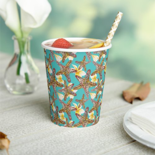 Fanciful Starfish Pattern Paper Cups