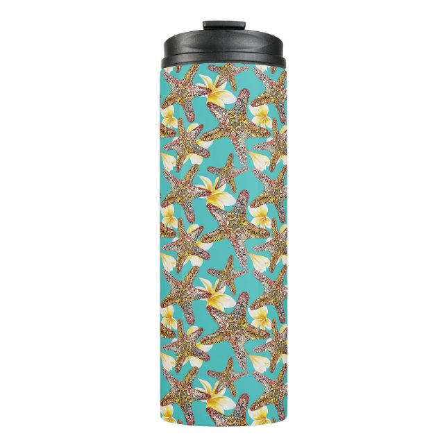 Fanciful Starfish Pattern Thermal Tumbler (Front)