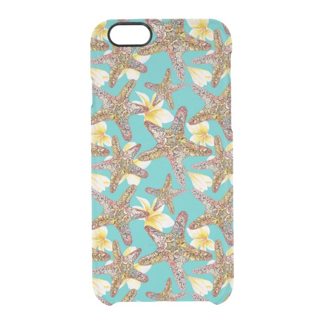 Fanciful Starfish Pattern Uncommon iPhone Case (Back)