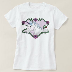 Fanciful Unicorn and Hummingbird T-Shirt