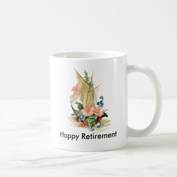 Fanciful Vintage Sailboat  Happy Retirement Coffee Mug by randysgrandma at Zazzle