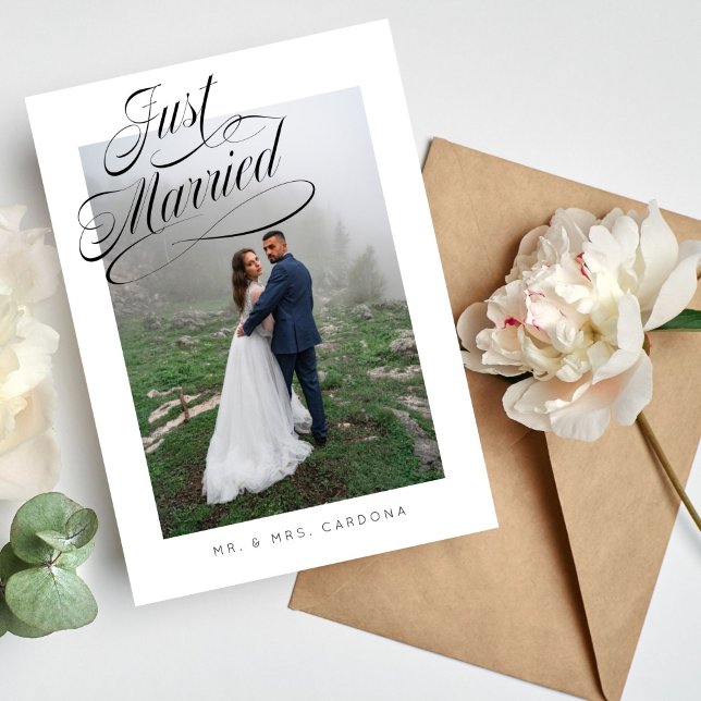 Fancily Married Elopement Photo Announcement (Creator Uploaded)