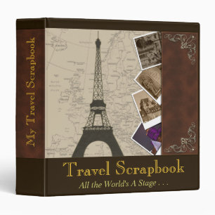 Fancy 1½ Inch Binder Travel Scrapbook Organizer