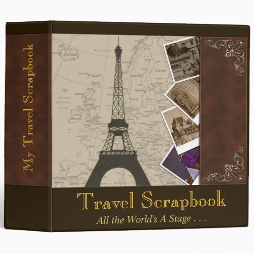 Fancy 2 Inch Binder Travel Scrapbook Organizer