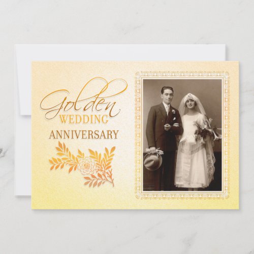 fancy 50th wedding anniversary invitations