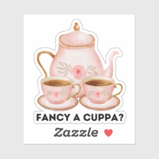  "Fancy a Cuppa?" Sticker