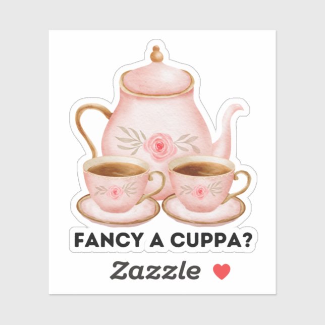  "Fancy a Cuppa?" Sticker (Sheet)