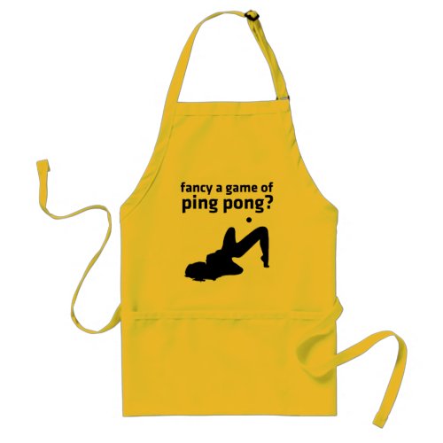 fancy a game of ping pong adult apron