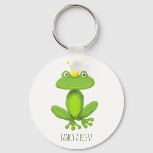Fancy a kiss frog prince cute Valentines Day Gift Keychain