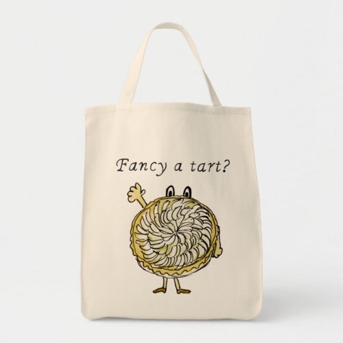 Fancy a Tart Funny Cute Apple Pie Quirky Cartoon Tote Bag