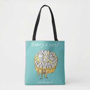 Fancy a Tart Funny Lemon Meringue Pie Quirky Quote Tote Bag