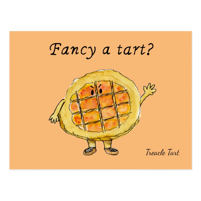 Fancy a Tart Funny Quirky Art Dessert Humor Postcard
