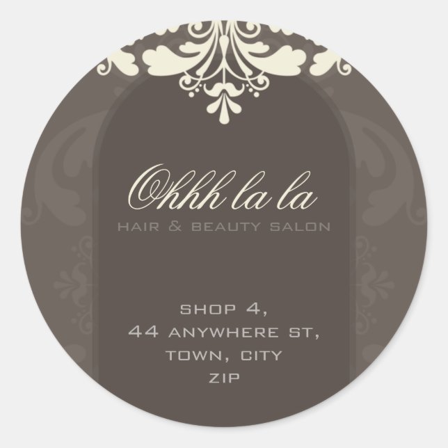 FANCY ADDRESS LABEL :: couture flourish 3A (Front)