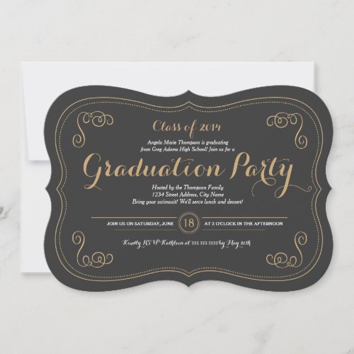 Fancy Affair Grad Party Invitation
