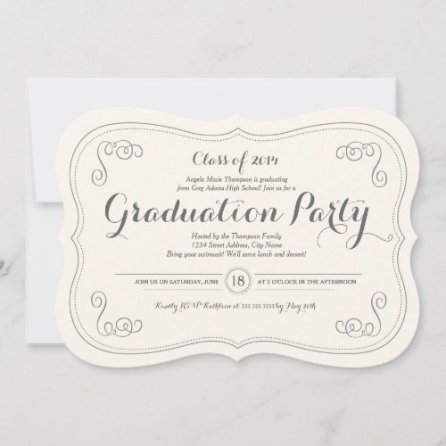Fancy Affair Grad Party Invitation