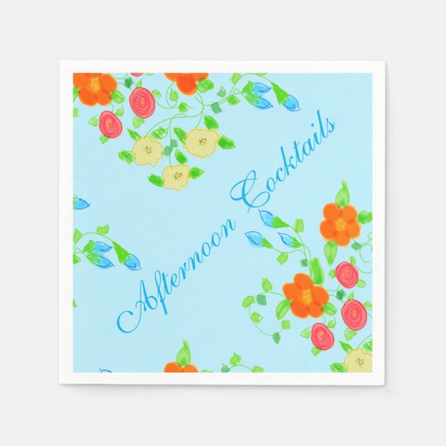 Fancy Afternoon Colourful Napkins (Front)