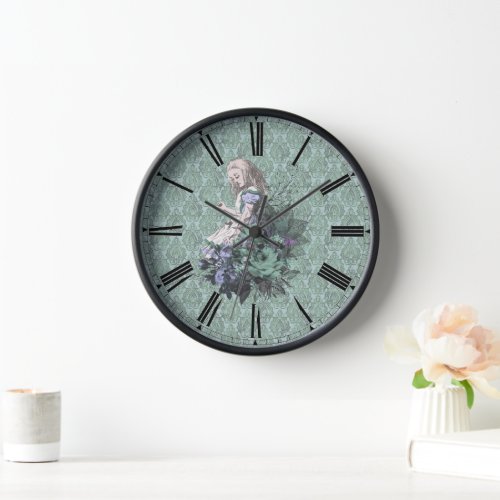 Fancy Alice Wonderland Aqua Tint Clock