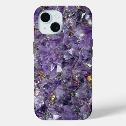 Fancy Amethyst Crystals iPhone 15 Case