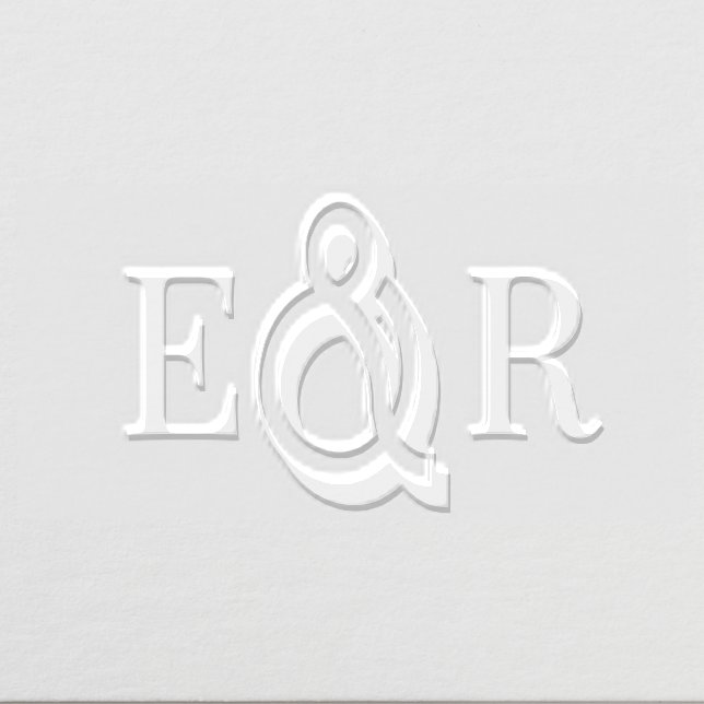 Fancy Ampersand #2 Couple Wedding 2 Initial Monogm Embosser (Design)