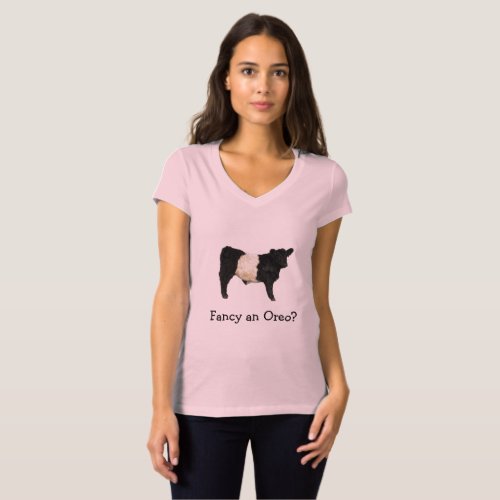 Fancy an Oreo Belted Galloway Cattle Beltie Steer T_Shirt