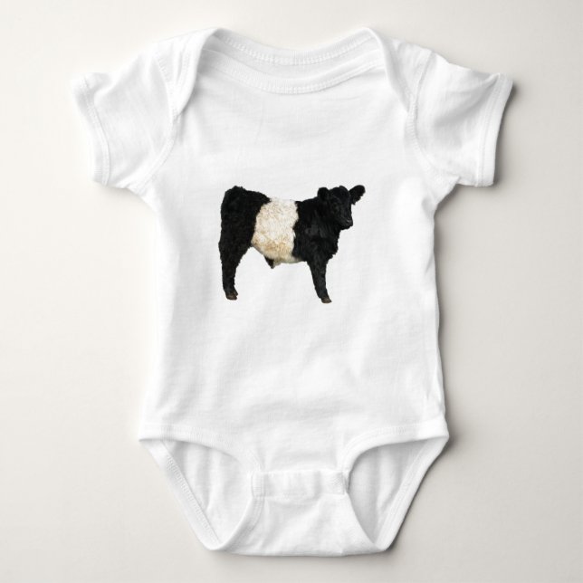 Fancy an Oreo? Belted Galloway Cow Baby Bodysuit (Front)