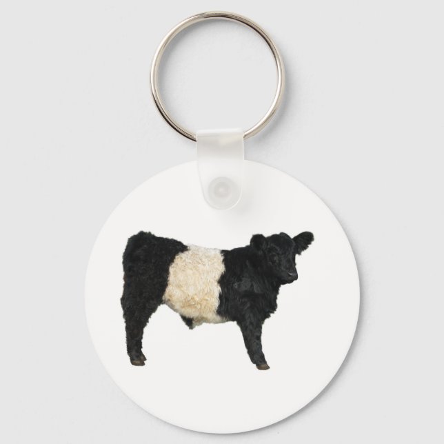 Fancy an Oreo? Belted Galloway Cow Keychain (Front)