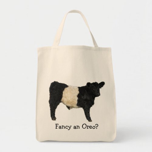 Fancy an Oreo Belted Galloway Cow Tote Bag