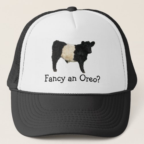 Fancy an Oreo Belted Galloway Cow Trucker Hat