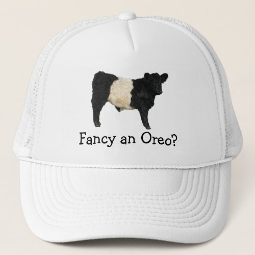 Fancy an Oreo Belted Galloway Cow Trucker Hat