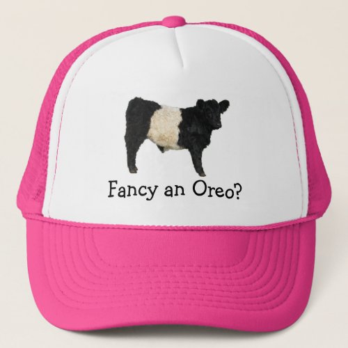 Fancy an Oreo Belted Galloway Cow Trucker Hat