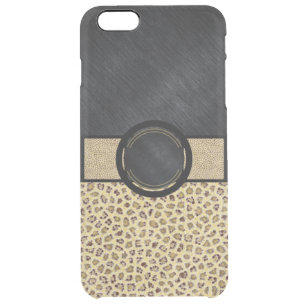 Fancy Animal Print Monogram Clear iPhone 6 Plus Case
