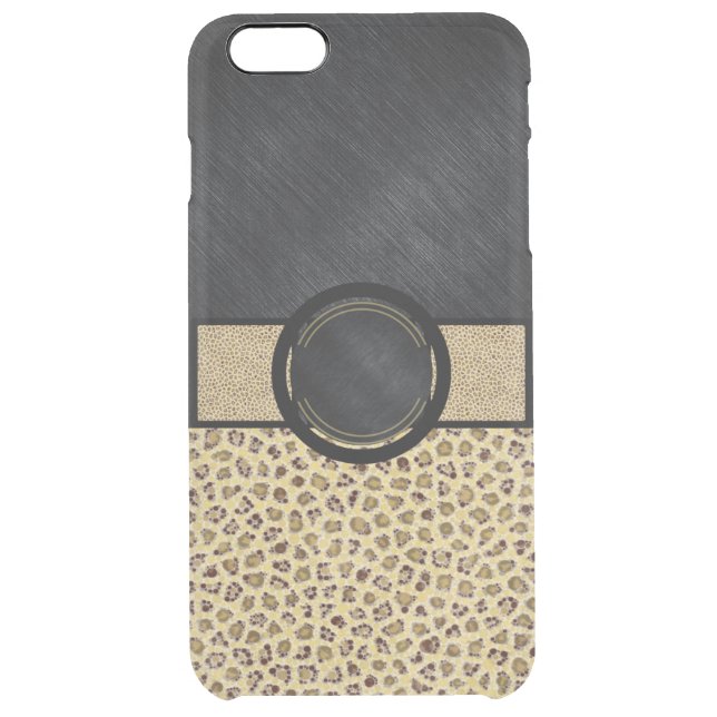 Fancy Animal Print Monogram Uncommon iPhone Case (Back)